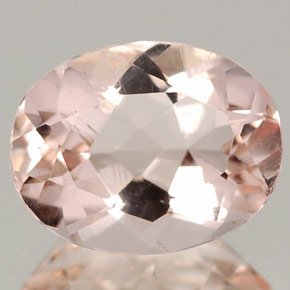Morganite rose naturelle coupe ovale, 1,50 ct, VVS-VS