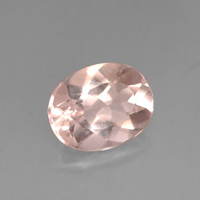Morganite Rose clair naturelle Coupe ovale, 1.51 ct, VVS