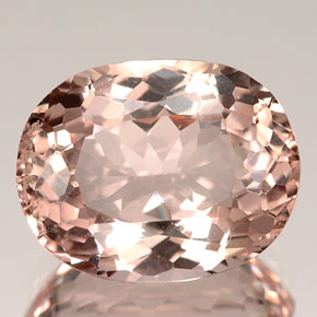 Morganite rose naturelle coupe ovale, 3,06 ct, VVS