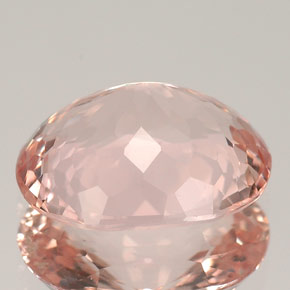 Morganite rose naturelle coupe ovale, 3,06 ct, VVS