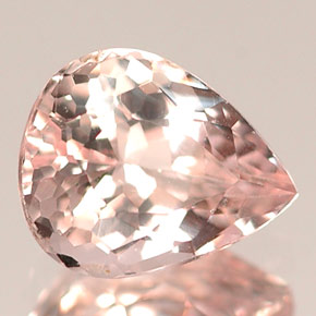 Morganite rose naturelle en forme de poire, 1,17 ct, VVS-VS