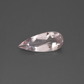 Morganite rose naturelle en forme de poire, 0,65 ct, VS