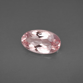 Morganite rose naturelle coupe ovale, 1,56 ct, VS