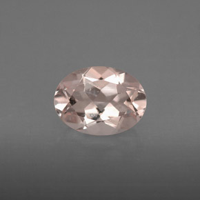 Morganite rose naturelle coupe ovale, 1,18 ct, VS