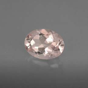 Morganite rose naturelle coupe ovale, 1,18 ct, VS