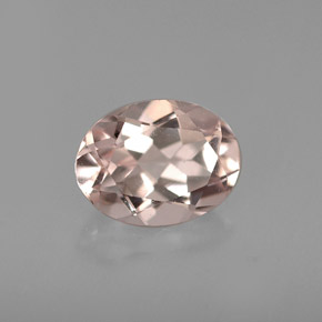 Morganite rose naturelle coupe ovale, 1,12 ct, VVS