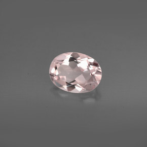 Morganite rose naturelle coupe ovale, 1,02 ct, VVS