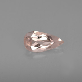 Morganite rose naturelle en forme de poire, 0,57 ct, VVS-VS
