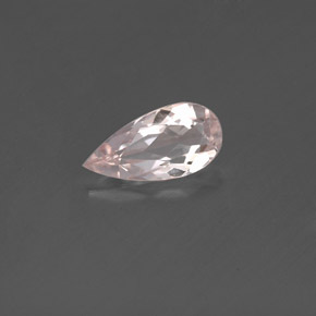 Morganite Rose clair naturelle En forme de poire, 0.59 ct, VVS-VS