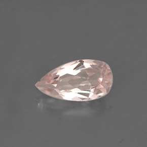 Morganite rose naturelle en forme de poire, 0,62 ct, VVS