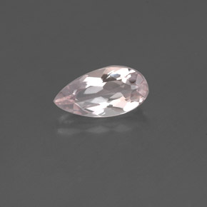 Morganite rose naturelle en forme de poire, 0,66 ct, VVS