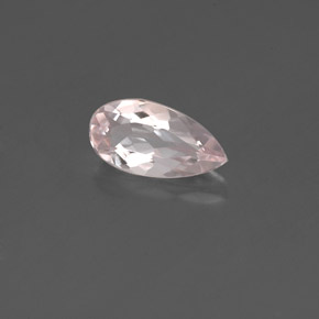 Morganite rose naturelle en forme de poire, 0,66 ct, VVS