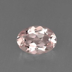 Morganite rose naturelle coupe ovale, 0,67 ct, VVS