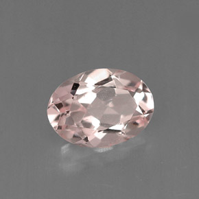 Morganite rose naturelle coupe ovale, 0,67 ct, VVS