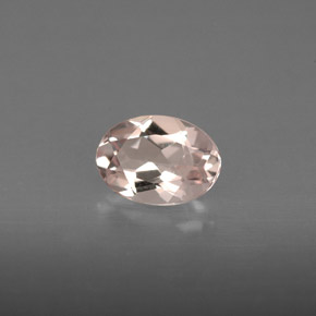 Morganite Rose clair naturelle Coupe ovale, 0.72 ct, IF