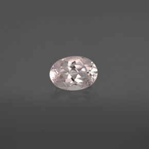 Morganite rose naturelle coupe ovale, 0,75 ct, VVS