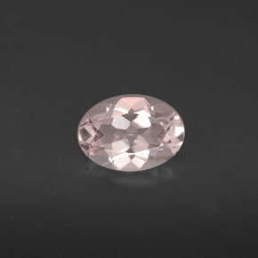 Morganite rose naturelle coupe ovale, 0,66 ct, VVS