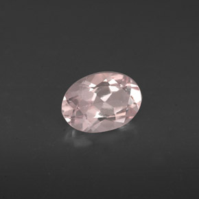 Morganite rose naturelle coupe ovale, 0,66 ct, VVS