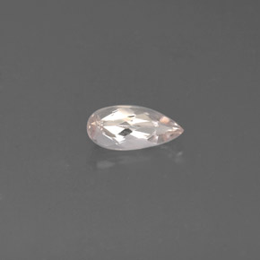 Morganite rose naturelle en forme de poire, 0,76 ct, VVS