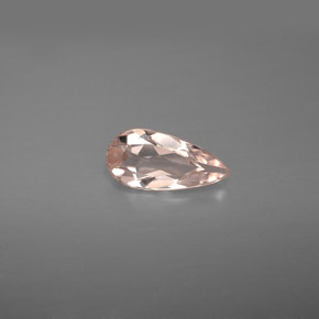 Morganite rose naturelle en forme de poire, 0,59 ct, VVS