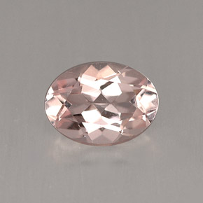 Morganite rose naturelle coupe ovale, 0,71 ct, VVS-VS