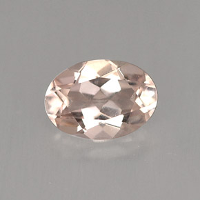 Morganite rose naturelle coupe ovale, 0,71 ct, VVS-VS