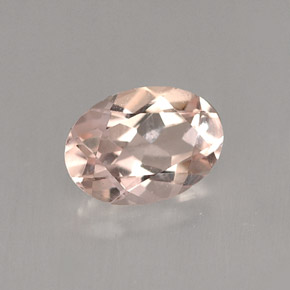 Morganite rose naturelle coupe ovale, 0,71 ct, VVS-VS