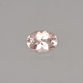Morganite rose naturelle coupe ovale, 0,73 ct, VVS-VS