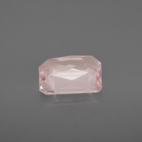 Morganite rose naturelle taille émeraude, 2,18 ct, VVS-VS