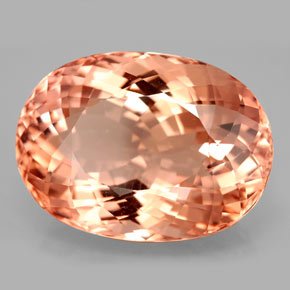 Morganite Saumon naturelle Coupe ovale, 22.15 ct, VVS