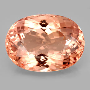 Morganite Saumon naturelle Coupe ovale, 22.15 ct, VVS