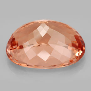 Morganite Saumon naturelle Coupe ovale, 22.15 ct, VVS