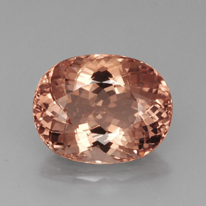 Morganite Saumon naturelle Coupe ovale, 21.91 ct, VVS-VS