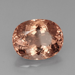 Morganite Saumon naturelle Coupe ovale, 21.91 ct, VVS-VS