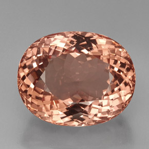 Morganite Saumon naturelle Coupe ovale, 38.50 ct, VVS