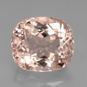 Morganite rose naturelle coupe coussin, 7,50 ct, VS-SI