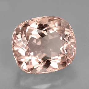 Morganite rose naturelle coupe coussin, 7,50 ct, VS-SI