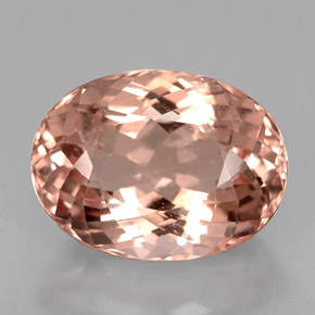 Morganite Saumon naturelle Coupe ovale, 6.32 ct, VS