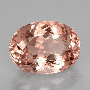 Morganite Saumon naturelle Coupe ovale, 6.32 ct, VS