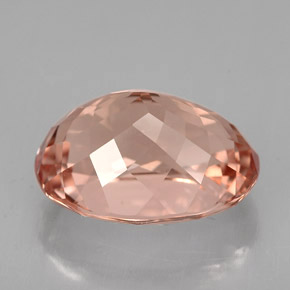 Morganite Saumon naturelle Coupe ovale, 6.32 ct, VS