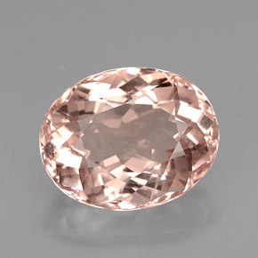 Morganite Saumon naturelle Coupe ovale, 3.77 ct, VVS-VS