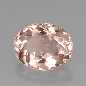 Morganite Saumon naturelle Coupe ovale, 3.77 ct, VVS-VS