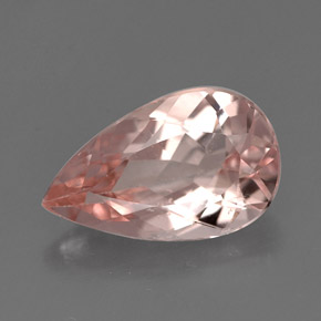 Morganite Rose clair naturelle En forme de poire, 3.13 ct, VS