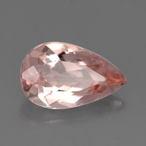 Morganite Rose clair naturelle En forme de poire, 3.13 ct, VS