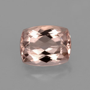 Morganite rose naturelle coupe coussin, 3,78 ct, VS