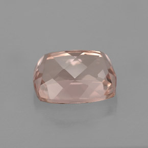 Morganite rose naturelle coupe coussin, 3,78 ct, VS
