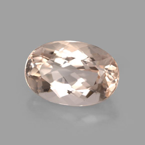 Morganite Rose clair naturelle Coupe ovale, 3.71 ct, VVS