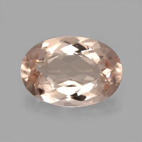 Morganite rose naturelle coupe ovale, 4,16 ct, VVS