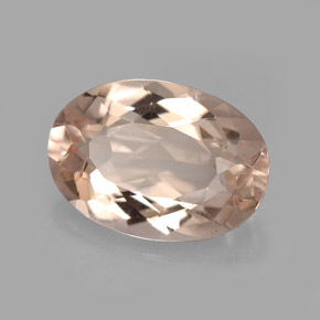 Morganite rose naturelle coupe ovale, 4,16 ct, VVS