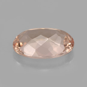 Morganite rose naturelle coupe ovale, 4,16 ct, VVS
